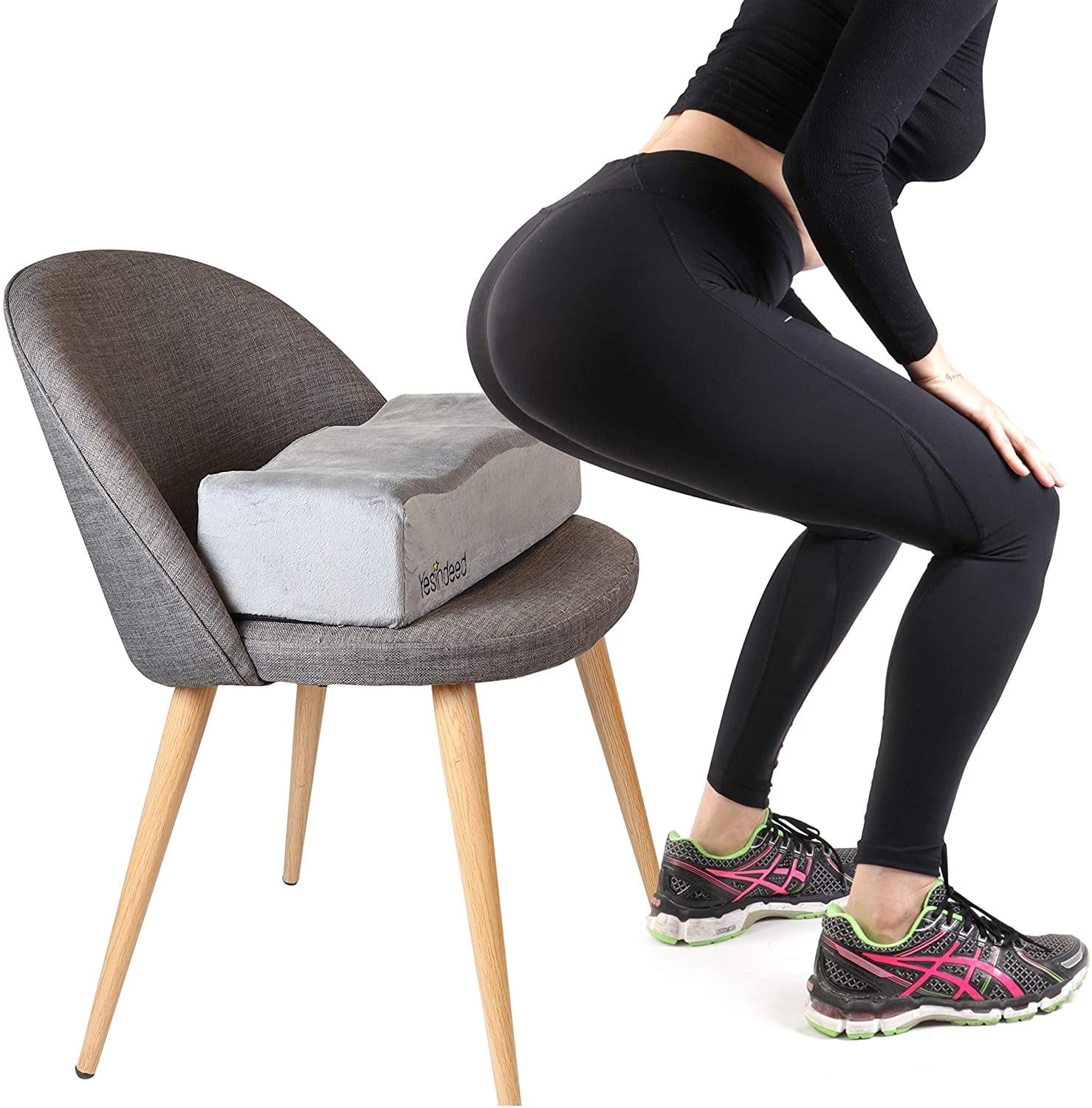 Yesindeed Brazilian Butt Lift Pillow Post Surgery Recovery Seat BBL Foam Pillow + Cover Bag