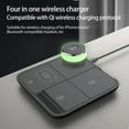 thumbnail image 2 of Wireless Charger Support Horizontal Vertical Colorful Lights Overcurrent Overvoltage Protection Luxury  Earphones Tool ABS 4 in 1 Wireless Charging Station for Travel, 2 of 10