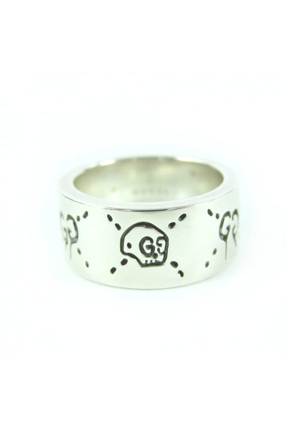 Pre-Owned GUCCI 455318 AG925 Ghost Ring, Silver, Size 12 (approximately Japanese size), Made in...