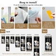 thumbnail image 6 of Non-Adhesive Static Cling Window Tint, Chef Gnomes Window Privacy Film Frosted, Rustic Black White Paid Dessert Cake Cook Insulated Windows Frosted Films for Living room, 35.4 x 78.7 Inches, 6 of 9