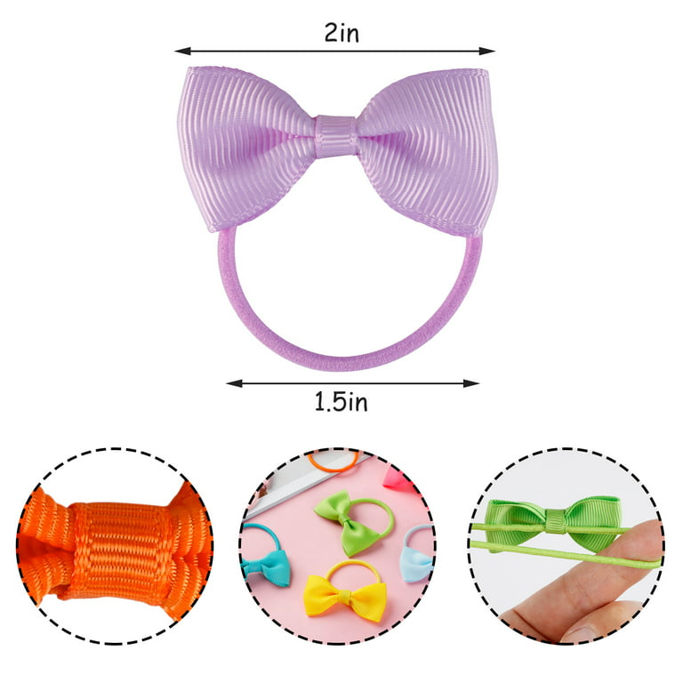  Pink Hair Ribbon for Girl Women Pink Bow Elastic Hair Ties  Pink Hair Band Pink Hair Accessories Stretchy Hair Ropes Hair Loop Ponytail  Holders for Thick Hair (Deep Pink) 
