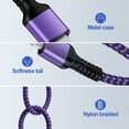 thumbnail image 4 of Lightning Cables,2PACK Usb a to Lightning Cable 6ft 10ft,HAOANO USB A Cable to Lightning Cables USB to Lightning Cable 6ft Fast Charger Charging Cable Cords,Purple, 4 of 8