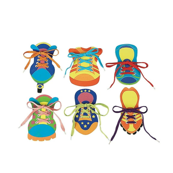 Fabulous Foam Tie My Shoe! - Educational - 6 Pieces