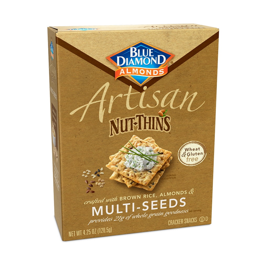 Artisan Nut-ThinsÂ® Brown Rice, Almonds & Multi-Seeds Cracker Snacks 4.25 oz. Box