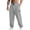 Gray, variant on cocolona Mens Casual Loose Cargo Pants Elastic Waist Drawstring Straight Gym Workout Running Joggers with Pockets
