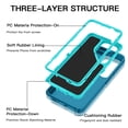 thumbnail image 2 of I-HONVA For Samsung Galaxy S26 Ultra Case,Magnetic 3-Layer Military Grade Drop Protection Anti-Slip Rugged Shockproof Dustproof Protection Phone Case,Green, 2 of 7