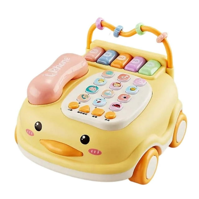 Juguete de desarrollo cognitivo, juguete interactivo para padres e hijos, luces de cuento de piano para bebés Amarillo