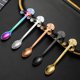 thumbnail image 1 of 5pc Set Dog Long Handle Spoons Flatware Coffee Drinking Tools Kitchen Gadget (Multicolor) Handle hanging puppy coffee spoon, 1 of 5