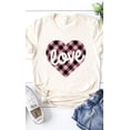 thumbnail image 4 of Pink Plaid Love Graphic Tee T-Shirt PLUS, 4 of 8