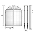 thumbnail image 4 of Rockdale 41.9 in. H x 34.8in W Black Metal Garden Fence Gate, 4 of 7