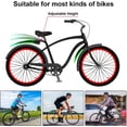 thumbnail image 5 of Guardabarros de bicicleta, guardabarros delantero de guardabarros trasero engrosado ajustable universal para bicicleta de montaña MTB Road para sillín de una sola velocidad (negro verde) JAMW Sencillez, 5 of 5