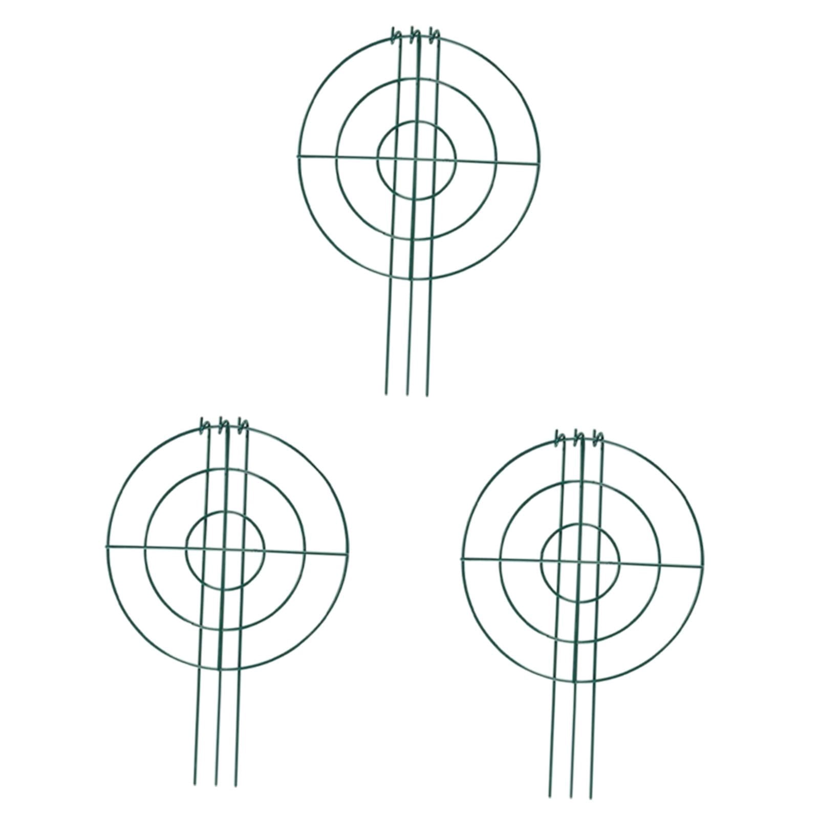 oshhni 3 Pieces Peony Support Cages Climbing Trellis for Vegetables Tomato Backyard Circle
