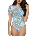 thumbnail image 1 of Fotbe Icecream Truck Body de Mujer con Cuello Redondo y Mangas Cortas, Sin Mangas Ajustado, Suave, Cómodo y Básico-XX-Large, 1 of 7
