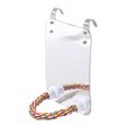 thumbnail image 1 of Justharion Acrylic Parrots Bird Mirror Toy With Perch Colorful Rope Perch Included Multifunctional Stand mirror, 1 of 6
