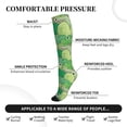 thumbnail image 3 of Lsque Crocodile And Bush Pattern Sport Compression Socks for Men & Women 15-20 mmHg Knee High Nurse Pregnant Running Medical and Travel Athletic, 3 of 6