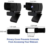 2K Webcam with Microphone, Webcam for Laptop, 2K HD USB Web Camera for Pc Gaming Computer Web Cameras for Desktop Computer Accessories