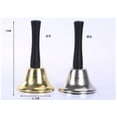 thumbnail image 2 of Nvzi Campana de mano - Campana de llamada de mano con mango de madera maciza de latón, campana de mano muy fuerte, campana de mano grande de 2,56 pulgadas, cservicios y juegos, doradas, 2 of 3