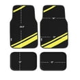 thumbnail image 2 of FH Group Carpet Liners Car Floor Mats with Faux Leather Stripes - Full Set, 2 of 5