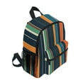 thumbnail image 2 of FORMRS School Backpack with Front Zippered Pocket 12" Student Travel Daypack, Navy Blue Stripes, 2 of 6