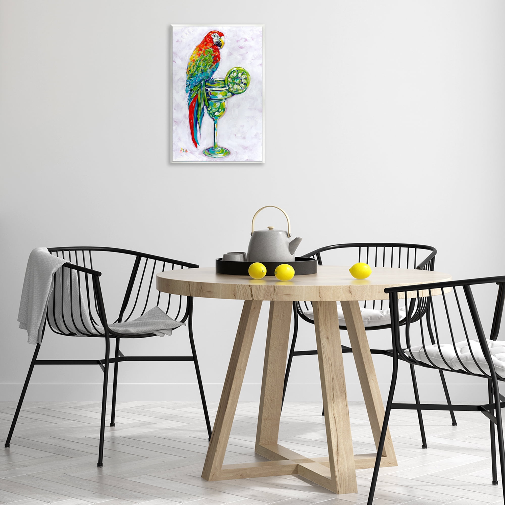Stupell Industries Margarita Parrot Perched Food & Beverage Painting Unframed Art Print Wall Art, 13 x 19