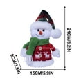 thumbnail image 3 of Winter Christmas Snowman Plush Decor - 8in Cozy Winter Holiday Decor - Festive Christmas Plush Decorations for Home, Desktop, 3 of 6