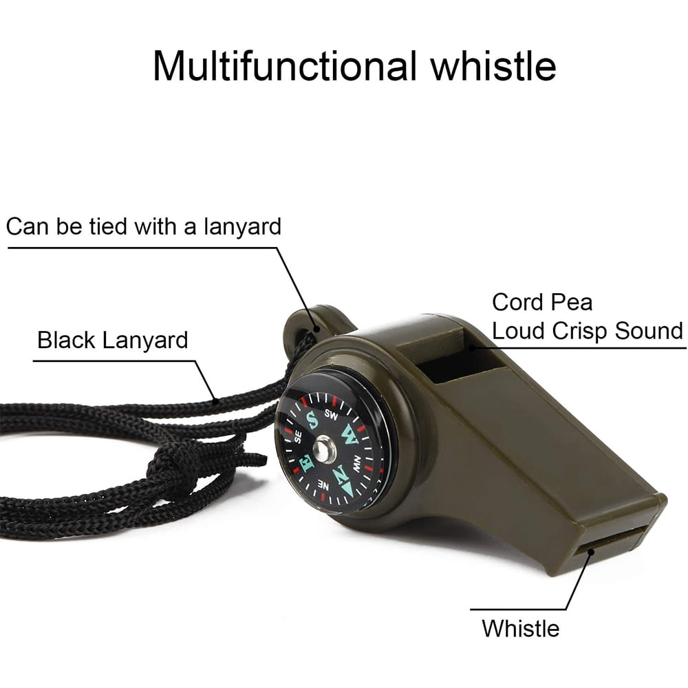 3 in 1 Survival Whistle with Compass & Temperature 