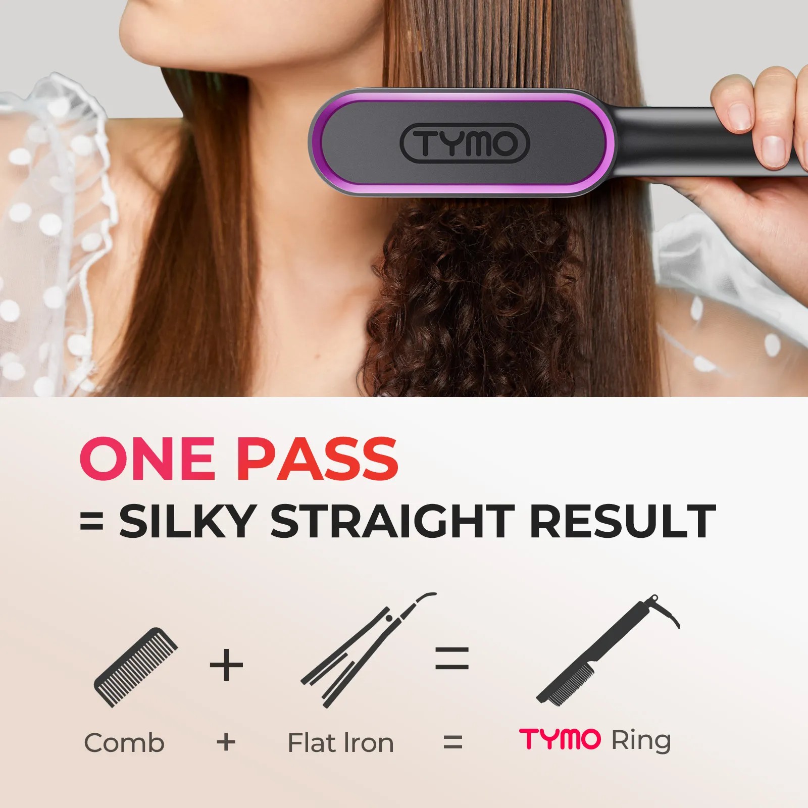 Tymo Ring Hair Straightener Brush with Travel Bag photo 7