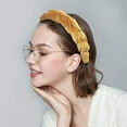 thumbnail image 5 of Headbands for Women Velvet Braided Headbands Fashion Hairband Criss Cross Hair Accessories, Golden, 5 of 6