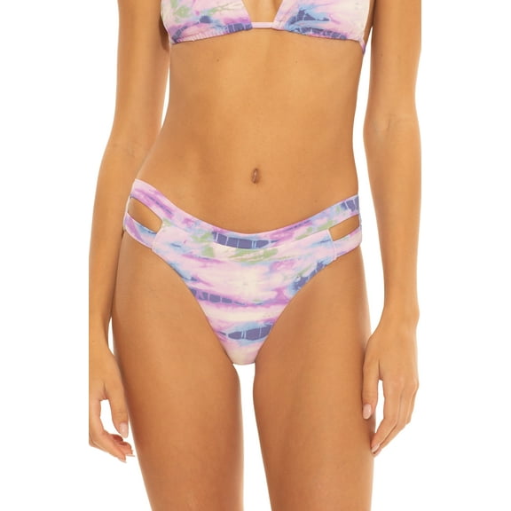 Isabella Rose Under One Sky Maui Side Cut Out Hipster Swim Bottom Size Large - Multi