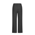 thumbnail image 5 of Fsahion Plus Size Casual Sweatpants for Womens High Waist Spring And Solid Color Elastic Waist Cotton Linen Versatile Straight Tube Casual Wide Leg Pants Up to 65% off!, 5 of 6
