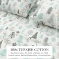 thumbnail image 6 of Great Bay Home Lodge Flannel Sheet Set - 100% Turkish Cotton - Double Brushed (Queen, Winter Forest), 6 of 6