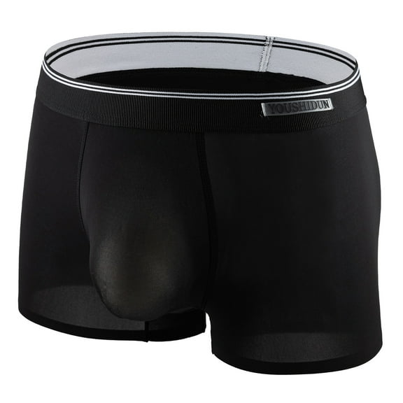 Abomasnow Mens Seamless Total Support Pouch Underwear Breathable Ice Silk Low Rise Boxer Briefs Solid Stretch Everyday Athletic Underwears