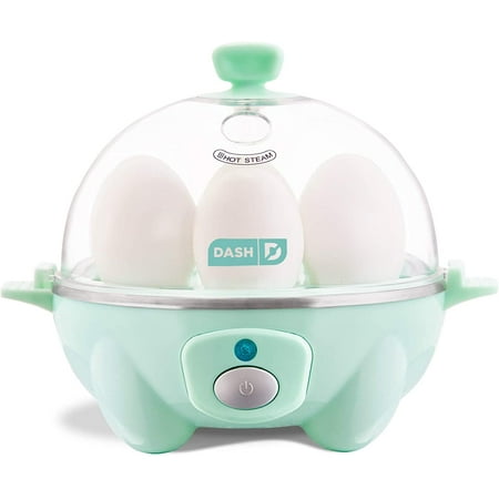 DASH Rapid Egg Cooker: 6 Egg Capacity Electric Egg Cooker for Hard Boiled Eggs, Poached Eggs, Scrambled Eggs, or Omelets with Auto Shut Off Feature - Aqua, 5.5 Inch (DEC005AQ)