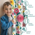 thumbnail image 3 of Blackout Kids Curtains,Pioneer Flower Floral Print Pattern Childrens Insulated Curtains Set Of 2,Bedroom Essentials,Toddler Room Decor 42"x54", 3 of 5