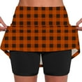 thumbnail image 2 of Lenpel Skorts for Women Plaid High Waisted Pull on Printed Tennis Sports Skirt Shorts Athletic Workout Skorts with Pockets, 2 of 6
