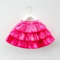 thumbnail image 2 of Ticikt Layered Hem Skirt for Girls Party Tutu Dress with Flowy,Color:Hot Pink, 2 of 9