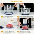 thumbnail image 5 of Powerful 500-Watt Electric Food Processor with Dual 8-Cup Bowls and Two-Speed Control for Efficient Chopping, Grinding, and Meal Preparation, 5 of 11