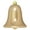 Gilded Gold, variant on Christmas By Krebs 7" (180mm) Ornament, Commercial Grade Indoor Outdoor Shatterproof Plastic Water Resistant Bell Ornament