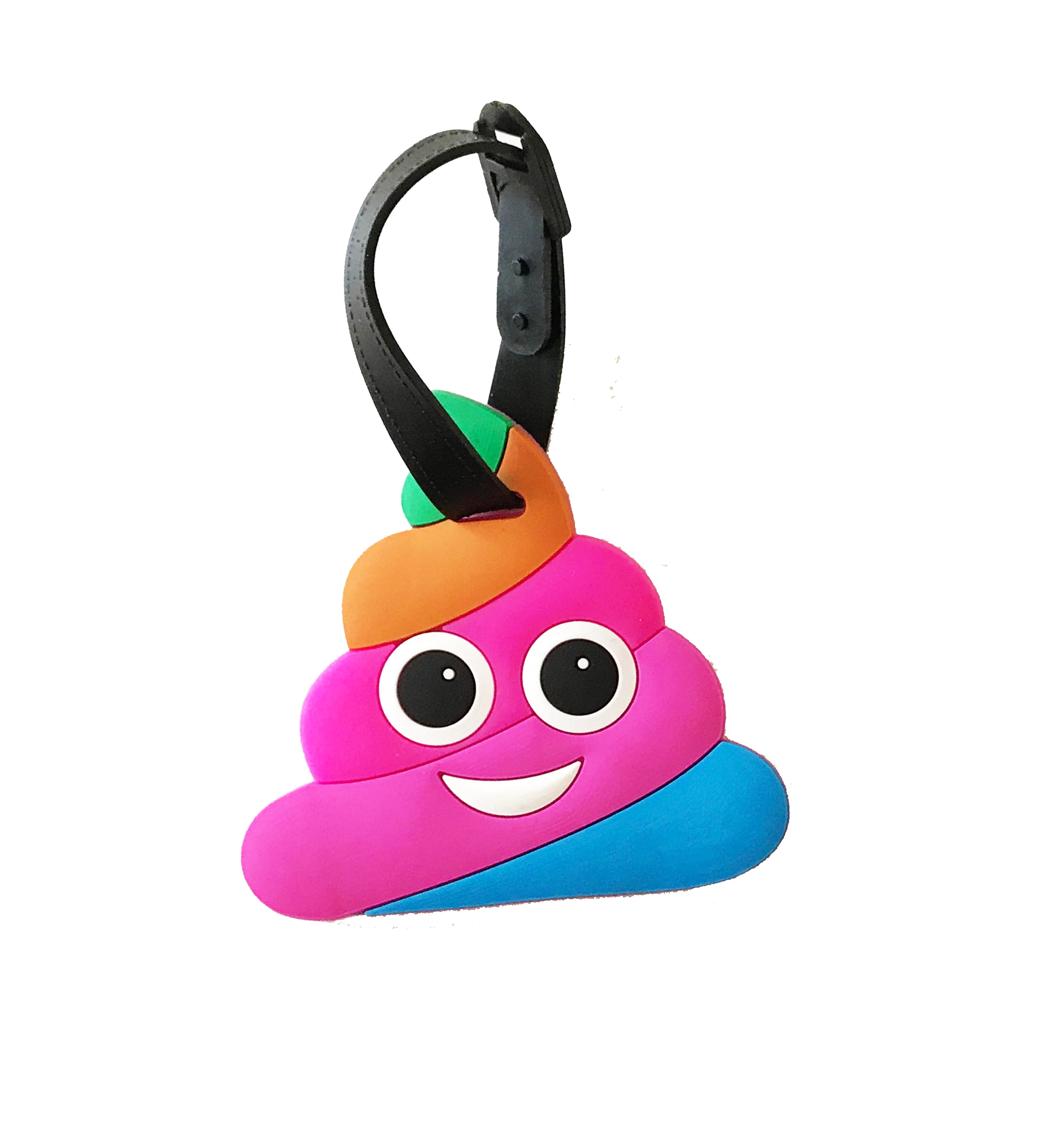 Poop Emoji Stylish PVC Suitcase Baggage Travel Luggage Id Name Tag