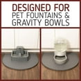 thumbnail image 2 of Leashboss | Silicone Splash Mat for Pet Fountains with Tall Lip | Non Slip & Waterproof | Great for Dog Gravity Water Bowls, Automatic Dispensing Cat Feeders | Rounded, Large (26 x 21 Inches) | Gray, 2 of 5