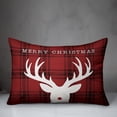 thumbnail image 3 of Creative Products Merry Christmas Deer 14x20 Spun Poly Pillow, 3 of 3
