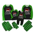 thumbnail image 1 of Christmas Family Pajamas Matching Sets (Green) - Fun Christmas Pjs Santa's Hat Pattern Christmas Onesie, Perfect for Christmas Morning & Family Photos, 1 of 3
