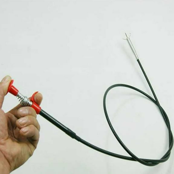 COOPHYA 1Pack Long and Thin Drain Declogger Tool Made of Steel for Effective Hair Clogged Drain Remover in Bathrooms