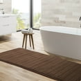 thumbnail image 2 of PiccoCasa Absorbent Memory Foam Bath Mat Bath Runner Rug, Coffee Color 24" x 63", 2 of 6