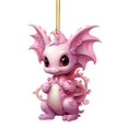 thumbnail image 6 of XEOVHV Personalized Christmas Pink Cartoon Gragon Hanging Ornaments,2D Flat New Ornaments Christmas Tree Ornaments Christmas Holiday Gifts Home Decoration, 6 of 8