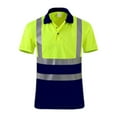 thumbnail image 2 of Mens Shirts Casual High Visibility Quick Dry Pullover Hi Vis Reflective Short Sleeve Sweat Tops Hawaiian Shirt for Men Navy XXL, 2 of 5
