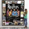 thumbnail image 4 of Manta de franela suave con diseño de banda de rock y música, manta con la firma de los Beatles, póster artístico suave, colcha, sofá, funda de aire acondicionado, 4 of 5