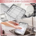 thumbnail image 3 of Vesteel 12.5 inch Air Fryer Pan with Basket Set of 2, Stainless Steel Oven Crisper Tray for Baking, Roasting, and Healthy Cooking, Dishwasher Safe, 3 of 8