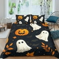 thumbnail image 1 of Bedding Cover Set Cartoon Ghost and Pumpkin Quilt Cover Doona Cover Set Halloween Bedroom Decor, 1 of 4