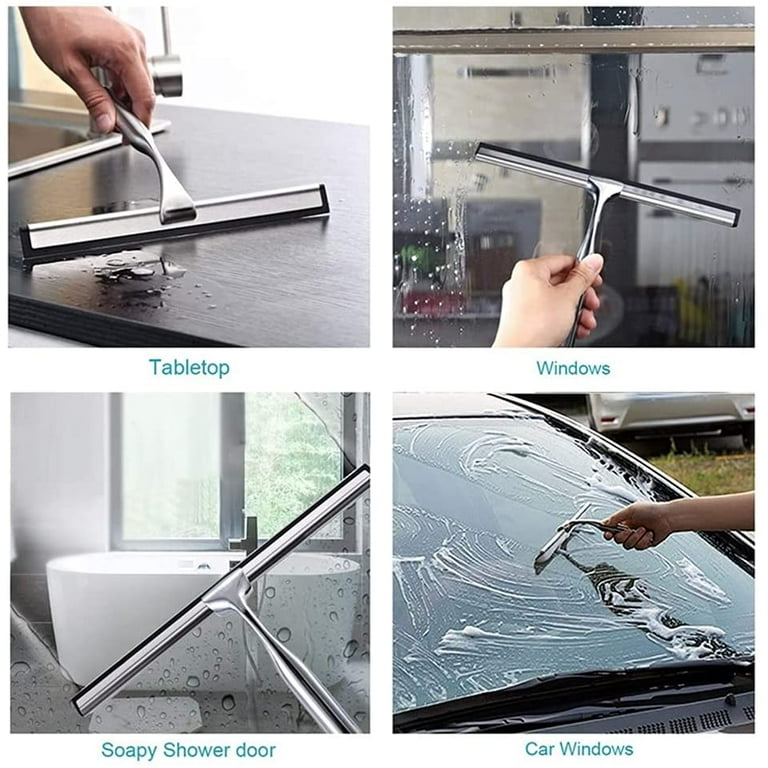 1 x Shower Squeegee for Glass Shower Door, All Purpose Stainless